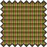 Dollhouse Miniature Silk Fabric: Plaid - Green